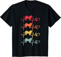 Vintage finnischer Lapphund Hund Herzschlag Pfote lustiger Welpenliebhaber T-Shirt