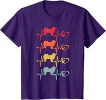 Vintage finnischer Lapphund Hund Herzschlag Pfote lustiger Welpenliebhaber T-Shirt