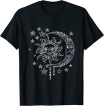 Sonne Mond Sterne Traumfänger T-Shirt