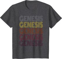 Graphic 365 First Name Genesis Retro Pattern Vintage Style T-Shirt