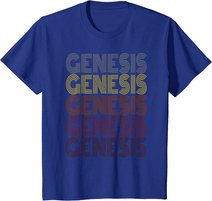 Graphic 365 First Name Genesis Retro Pattern Vintage Style T-Shirt