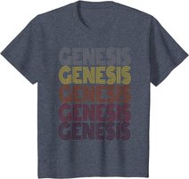Graphic 365 First Name Genesis Retro Pattern Vintage Style T-Shirt