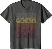 Graphic 365 First Name Genesis Retro Pattern Vintage Style T-Shirt
