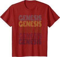 Graphic 365 First Name Genesis Retro Pattern Vintage Style T-Shirt