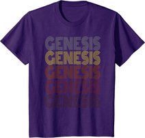 Graphic 365 First Name Genesis Retro Pattern Vintage Style T-Shirt