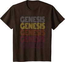 Graphic 365 First Name Genesis Retro Pattern Vintage Style T-Shirt