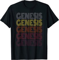 Graphic 365 First Name Genesis Retro Pattern Vintage Style T-Shirt