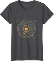 Sonnensystem als Schallplatte, DJ Geschenk, Vinyl T-Shirt