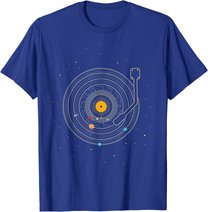Sonnensystem als Schallplatte, DJ Geschenk, Vinyl T-Shirt
