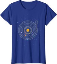 Sonnensystem als Schallplatte, DJ Geschenk, Vinyl T-Shirt
