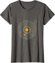 Sonnensystem als Schallplatte, DJ Geschenk, Vinyl T-Shirt