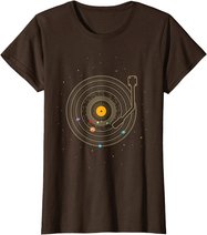 Sonnensystem als Schallplatte, DJ Geschenk, Vinyl T-Shirt