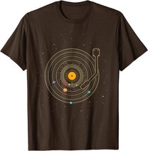 Sonnensystem als Schallplatte, DJ Geschenk, Vinyl T-Shirt