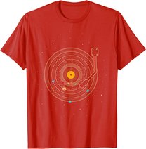 Sonnensystem als Schallplatte, DJ Geschenk, Vinyl T-Shirt