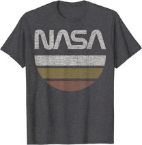 NASA Half Moon Striped Poster T-Shirt