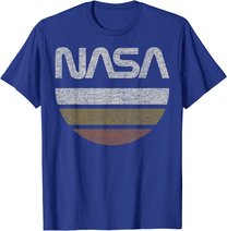 NASA Half Moon Striped Poster T-Shirt