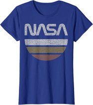 NASA Half Moon Striped Poster T-Shirt