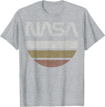 NASA Half Moon Striped Poster T-Shirt
