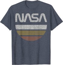 NASA Half Moon Striped Poster T-Shirt