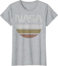 NASA Half Moon Striped Poster T-Shirt