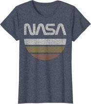 NASA Half Moon Striped Poster T-Shirt