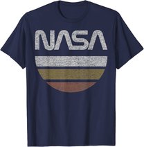 NASA Half Moon Striped Poster T-Shirt