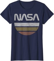 NASA Half Moon Striped Poster T-Shirt