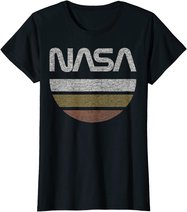 NASA Half Moon Striped Poster T-Shirt