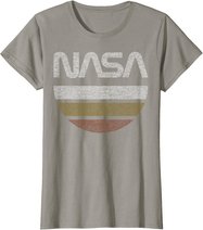 NASA Half Moon Striped Poster T-Shirt