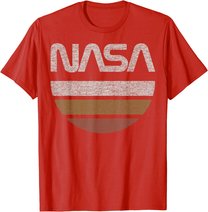 NASA Half Moon Striped Poster T-Shirt