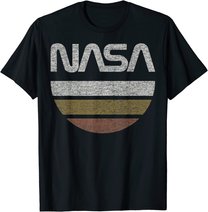 NASA Half Moon Striped Poster T-Shirt