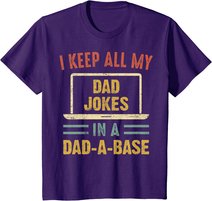 Vintage I Keep All My Dad Jokes In A Dad A Base Father's Day T-Shirt