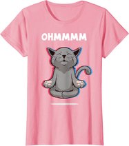 Damen Ohmmm Yoga Katzen Meditation Entspannung Om Namaste Geschenk T-Shirt
