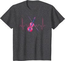 Musikinstrument Violinist Geschenk Herzschlag Violine T-Shirt