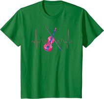 Musikinstrument Violinist Geschenk Herzschlag Violine T-Shirt