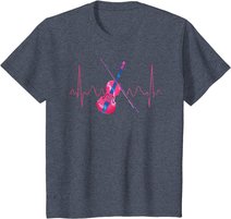 Musikinstrument Violinist Geschenk Herzschlag Violine T-Shirt