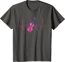 Musikinstrument Violinist Geschenk Herzschlag Violine T-Shirt