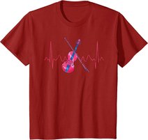 Musikinstrument Violinist Geschenk Herzschlag Violine T-Shirt