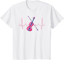 Musikinstrument Violinist Geschenk Herzschlag Violine T-Shirt