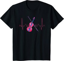 Musikinstrument Violinist Geschenk Herzschlag Violine T-Shirt