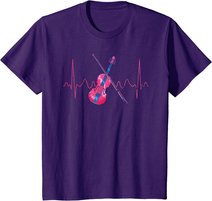 Musikinstrument Violinist Geschenk Herzschlag Violine T-Shirt