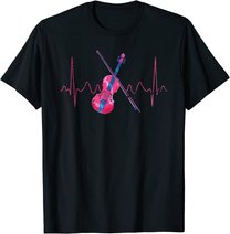 Musikinstrument Violinist Geschenk Herzschlag Violine T-Shirt