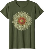 Damen Om Symbol Namaste Yoga Meditation Pose Hamsa Hand Geschenk T-Shirt