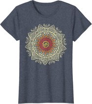 Damen Om Symbol Namaste Yoga Meditation Pose Hamsa Hand Geschenk T-Shirt