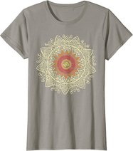 Damen Om Symbol Namaste Yoga Meditation Pose Hamsa Hand Geschenk T-Shirt