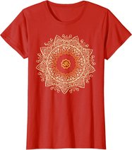 Damen Om Symbol Namaste Yoga Meditation Pose Hamsa Hand Geschenk T-Shirt