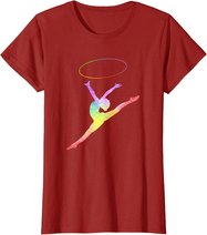 Rhythmische Sportgymnastik Sport Reifen Turnen Gymnastik RSG T-Shirt