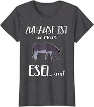 Zuhause ist wo meine Esel sind lustiger Spruch T-Shirt