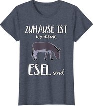 Zuhause ist wo meine Esel sind lustiger Spruch T-Shirt