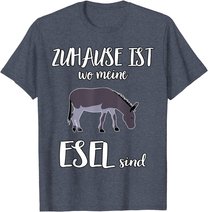 Zuhause ist wo meine Esel sind lustiger Spruch T-Shirt